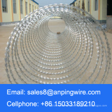 Galvanized Concertina / Spiral Type of Razor Barbed Wire